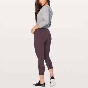 Lululemon Align Crop Legging 21” Black Cherry Size 6 | Retired Color Nulu Fabric